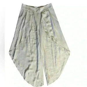 BCBGMaxazria Drape Wide Leg Ruffle Pants